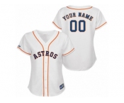 Women's Majestic Houston Astros Customized Authentic White Home Cool Base MLB Jersey