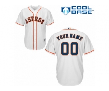 Youth Majestic Houston Astros Customized Authentic White Home Cool Base MLB Jersey