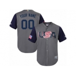 Men's USA Baseball Majestic Customized Gray 2017 World Baseball Classic Replica Team Jersey