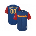 Men's Venezuela Baseball Majestic Customized Royal Blue 2017 World Baseball Classic Replica Team Jersey