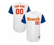 Men's Venezuela Baseball Majestic Customized White 2017 World Baseball Classic Authentic Team Jersey