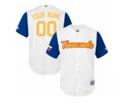 Men's Venezuela Baseball Majestic Customized White 2017 World Baseball Classic Replica Team Jersey