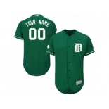 Men's Majestic Detroit Tigers Customized Green Celtic Flexbase Authentic Collection MLB Jersey