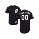 Men's Majestic Detroit Tigers Customized Navy Blue Flexbase Authentic Collection MLB Jersey