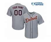 Women's Majestic Detroit Tigers Customized Authentic Grey Road Cool Base MLB Jersey