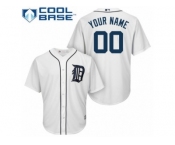 Women's Majestic Detroit Tigers Customized Authentic White Home Cool Base MLB Jersey