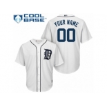 Youth Majestic Detroit Tigers Customized Authentic White Home Cool Base MLB Jersey