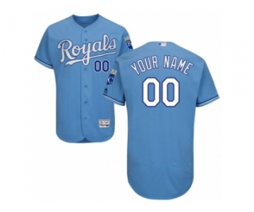 Men's Majestic Kansas City Royals Customized Light Blue Flexbase Authentic Collection MLB Jersey