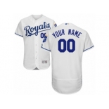 Men's Majestic Kansas City Royals Customized White Flexbase Authentic Collection MLB Jersey