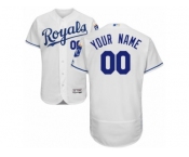 Men's Majestic Kansas City Royals Customized White Flexbase Authentic Collection MLB Jersey