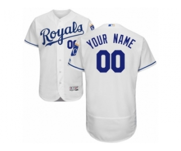 Men's Majestic Kansas City Royals Customized White Flexbase Authentic Collection MLB Jersey