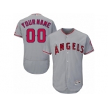 Men's Majestic Los Angeles Angels of Anaheim Customized Grey Flexbase Authentic Collection MLB Jersey