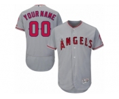 Men's Majestic Los Angeles Angels of Anaheim Customized Grey Flexbase Authentic Collection MLB Jersey