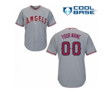 Women's Majestic Los Angeles Angels of Anaheim Customized Replica Grey Road Cool Base MLB Jersey