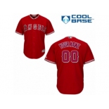 Women's Majestic Los Angeles Angels of Anaheim Customized Replica Red Alternate Cool Base MLB Jersey