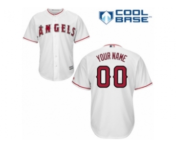 Women's Majestic Los Angeles Angels of Anaheim Customized Replica White Home Cool Base MLB Jersey