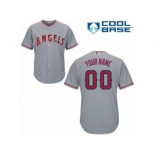 Youth Majestic Los Angeles Angels of Anaheim Customized Authentic Grey Road Cool Base MLB Jersey