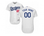 Men's Majestic Los Angeles Dodgers Customized White Flexbase Authentic Collection MLB Jersey