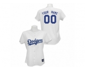 Women's Majestic Los Angeles Dodgers Customized Replica White Home Cool Base MLB Jersey