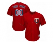 Men's Majestic Minnesota Twins Customized Authentic Scarlet Alternate Cool Base MLB Jersey