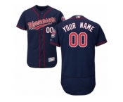 Men's Majestic Minnesota Twins Customized Navy Blue Flexbase Authentic Collection MLB Jersey