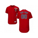 Men's Majestic Minnesota Twins Customized Scarlet Flexbase Authentic Collection MLB Jersey