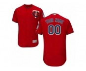 Men's Majestic Minnesota Twins Customized Scarlet Flexbase Authentic Collection MLB Jersey