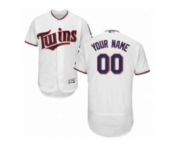 Men's Majestic Minnesota Twins Customized White Flexbase Authentic Collection MLB Jersey