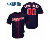 Women's Majestic Minnesota Twins Customized Replica Navy Blue Alternate Road Cool Base MLB Jersey