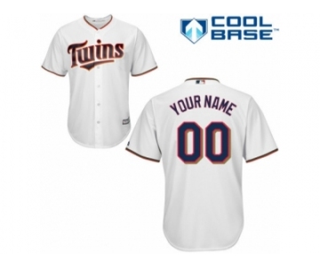 Women's Majestic Minnesota Twins Customized Replica White Home Cool Base MLB Jersey