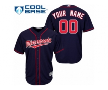 Youth Majestic Minnesota Twins Customized Replica Navy Blue Alternate Road Cool Base MLB Jersey