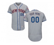 Men's Majestic New York Mets Customized Grey Flexbase Authentic Collection MLB Jersey