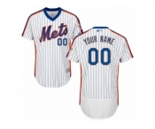 Men's Majestic New York Mets Customized Whit Royal Flexbase Authentic Collection MLB Jersey