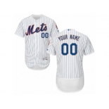 Men's Majestic New York Mets Customized White Flexbase Authentic Collection MLB Jersey