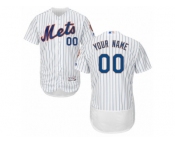 Men's Majestic New York Mets Customized White Flexbase Authentic Collection MLB Jersey