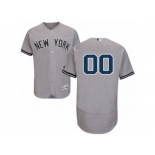 Men's Majestic New York Yankees Customized Grey Flexbase Authentic Collection MLB Jersey