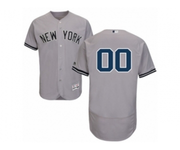 Men's Majestic New York Yankees Customized Grey Flexbase Authentic Collection MLB Jersey