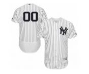 Men's Majestic New York Yankees Customized White Navy Flexbase Authentic Collection MLB Jersey