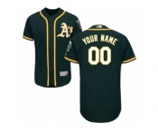 Men's Majestic Oakland Athletics Customized Green Flexbase Authentic Collection MLB Jersey