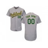 Men's Majestic Oakland Athletics Customized Grey Flexbase Authentic Collection MLB Jersey