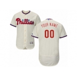 Men's Majestic Philadelphia Phillies Customized Cream Flexbase Authentic Collection MLB Jersey