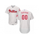 Men's Majestic Philadelphia Phillies Customized White Flexbase Authentic Collection MLB Jersey