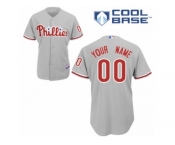 Women's Majestic Philadelphia Phillies Customized Replica Grey Road Cool Base MLB Jersey