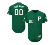 Men's Majestic Pittsburgh Pirates Customized Green Celtic Flexbase Authentic Collection MLB Jersey