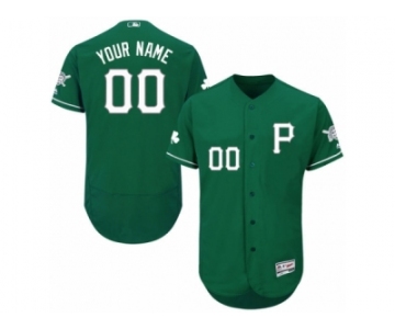 Men's Majestic Pittsburgh Pirates Customized Green Celtic Flexbase Authentic Collection MLB Jersey