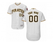 Men's Majestic Pittsburgh Pirates Customized White Flexbase Authentic Collection MLB Jersey