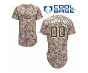 Women's Majestic San Diego Padres Customized Replica Camo Alternate 2 Cool Base MLB Jersey