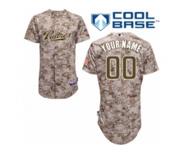 Women's Majestic San Diego Padres Customized Replica Camo Alternate 2 Cool Base MLB Jersey