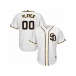 Women's Majestic San Diego Padres Customized Replica White Home Cool Base MLB Jersey