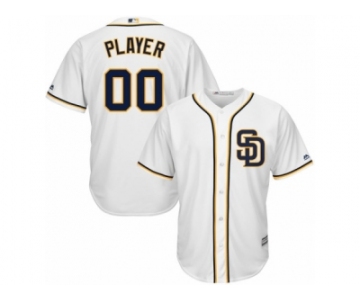 Women's Majestic San Diego Padres Customized Replica White Home Cool Base MLB Jersey